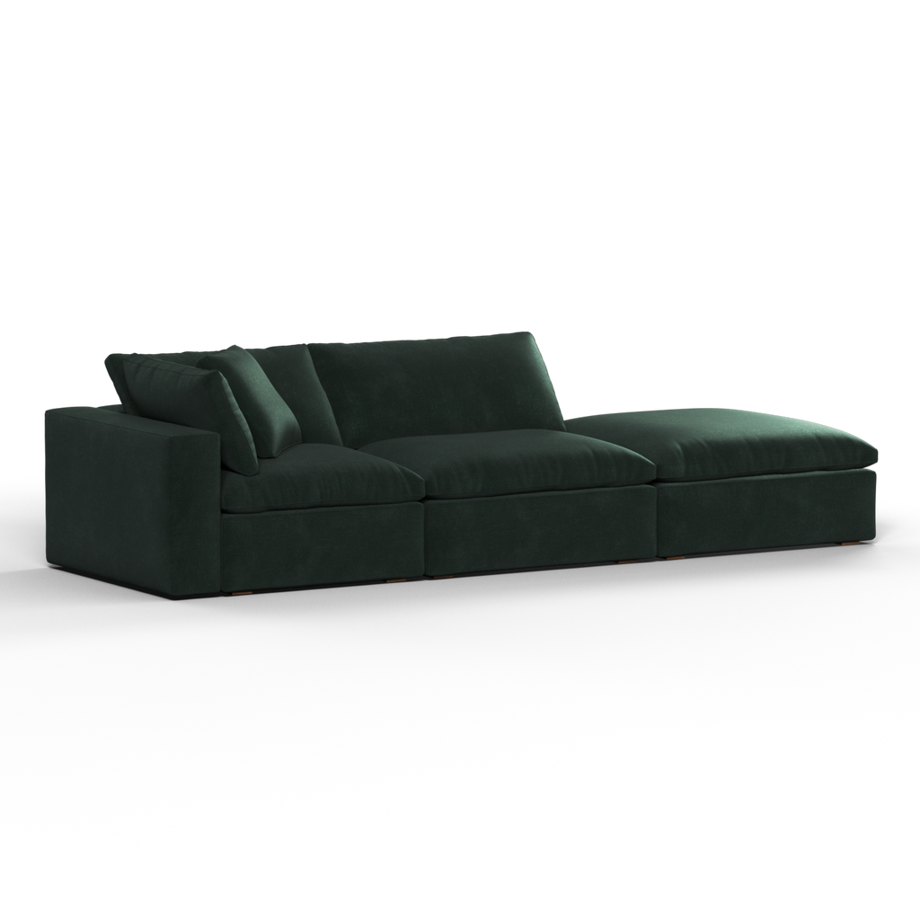 Ari modular corner Sofa with pouffe