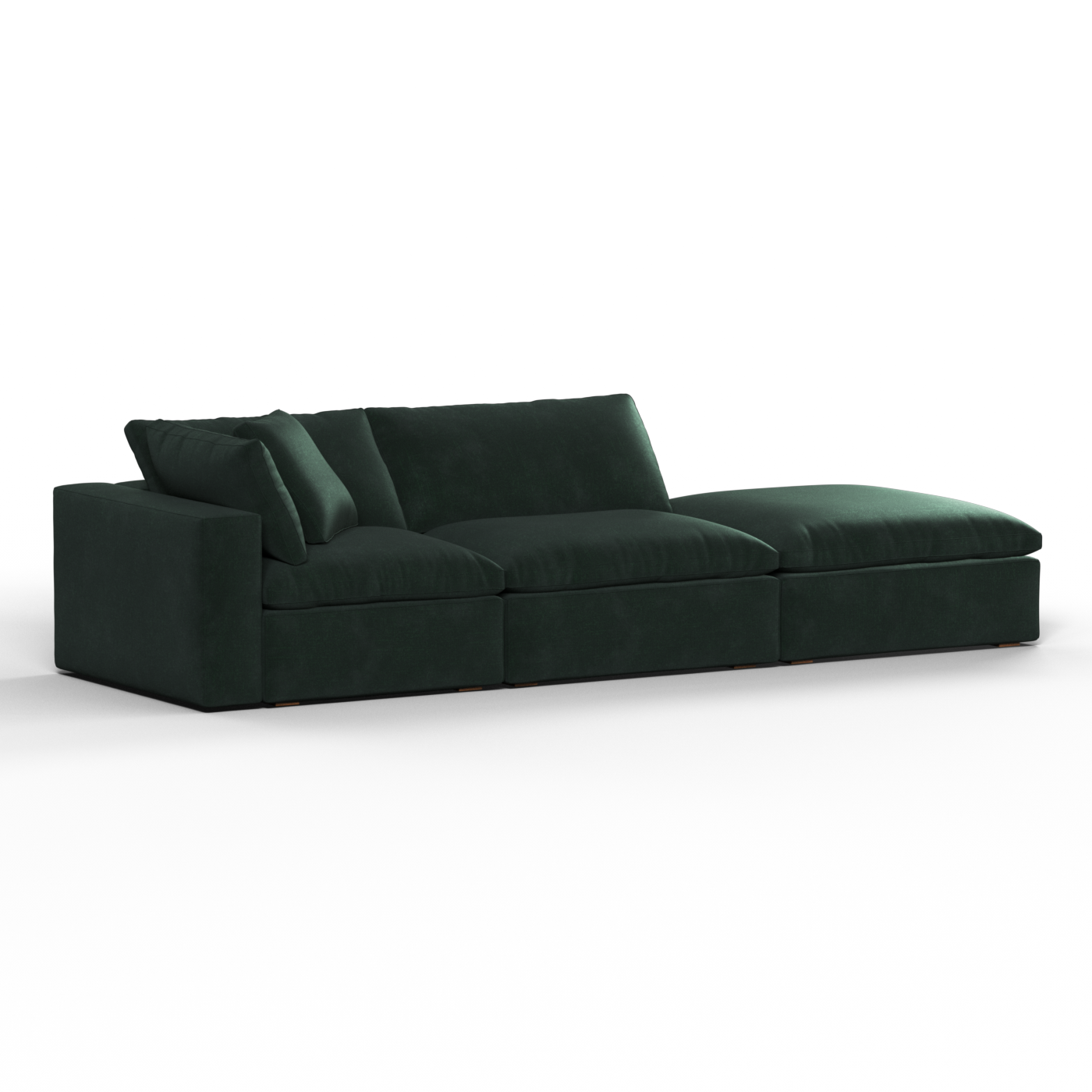 Ari modulares Ecksofa mit Sitzhocker