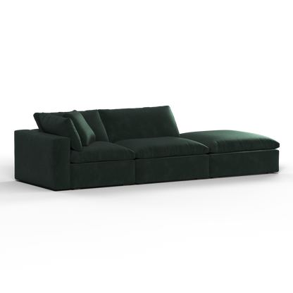 Ari modulares Ecksofa mit Sitzhocker