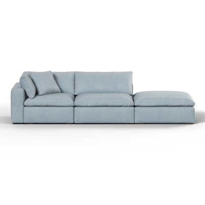 Ari modulares Ecksofa mit Sitzhocker