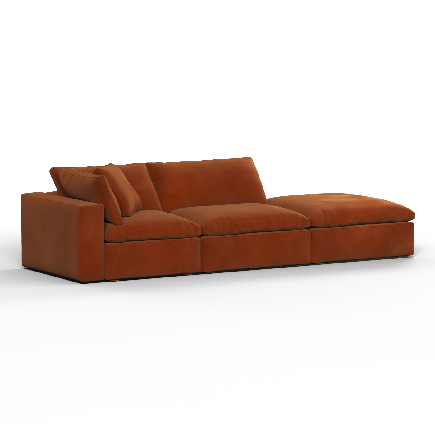 Ari modular corner Sofa with pouffe