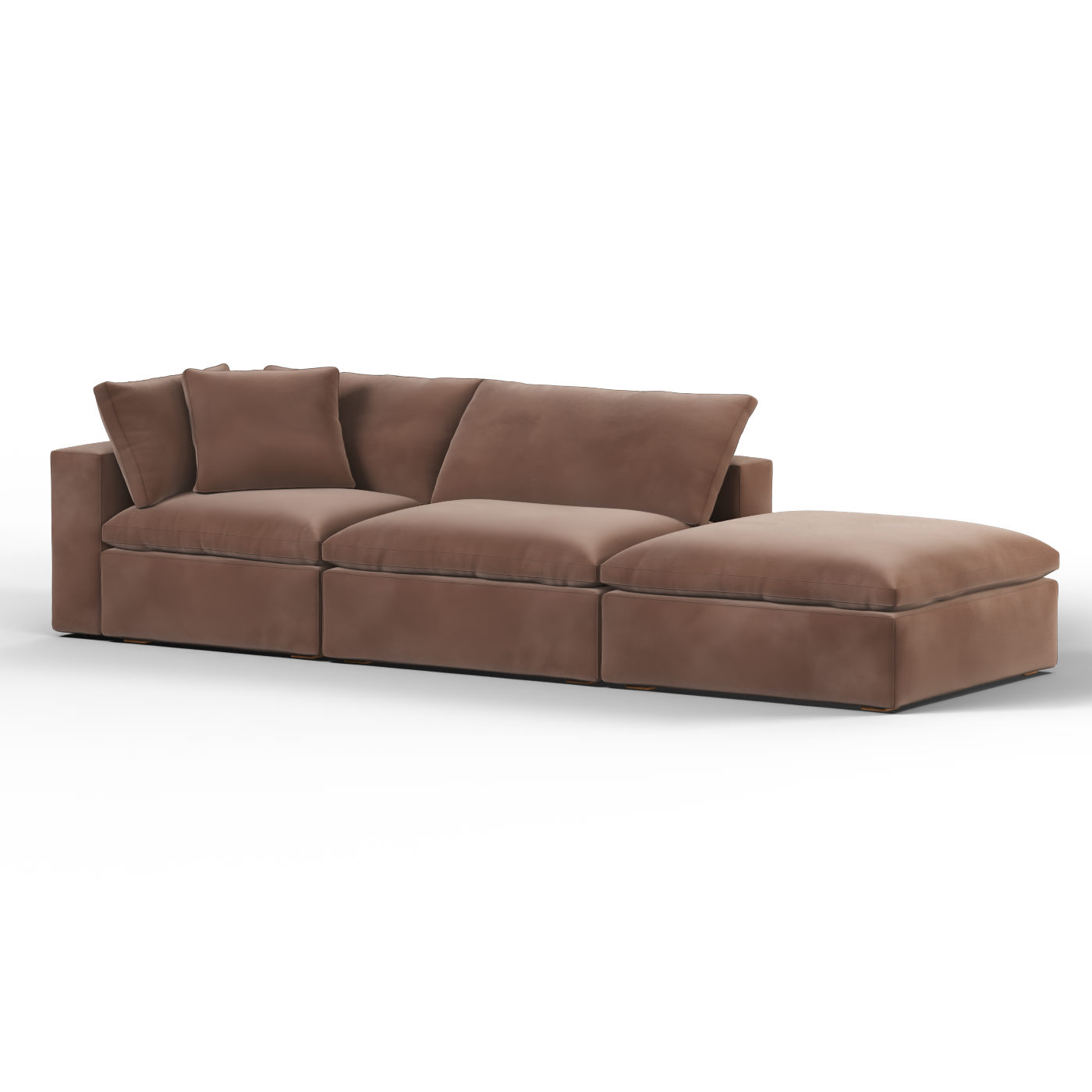 Ari modular corner Sofa with pouffe