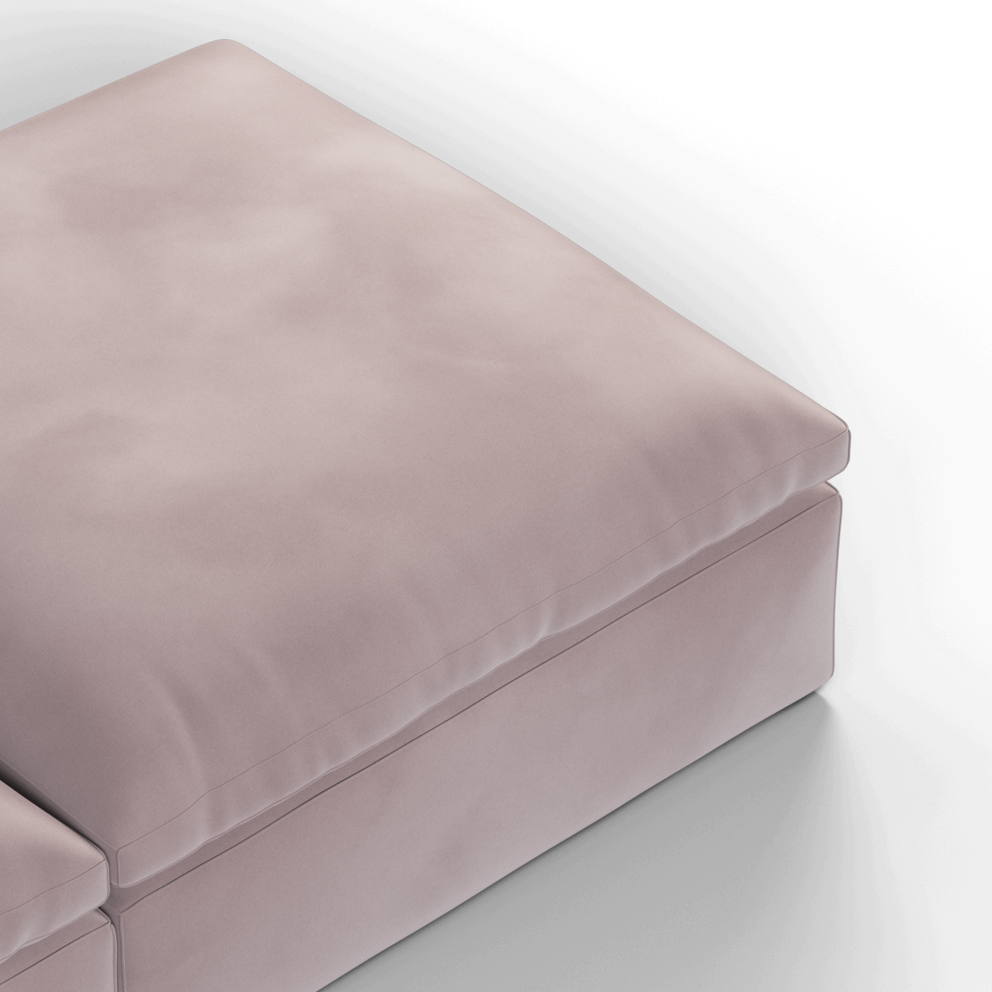 Canapé d'angle modulable Ari avec pouf - Large choix de tissus