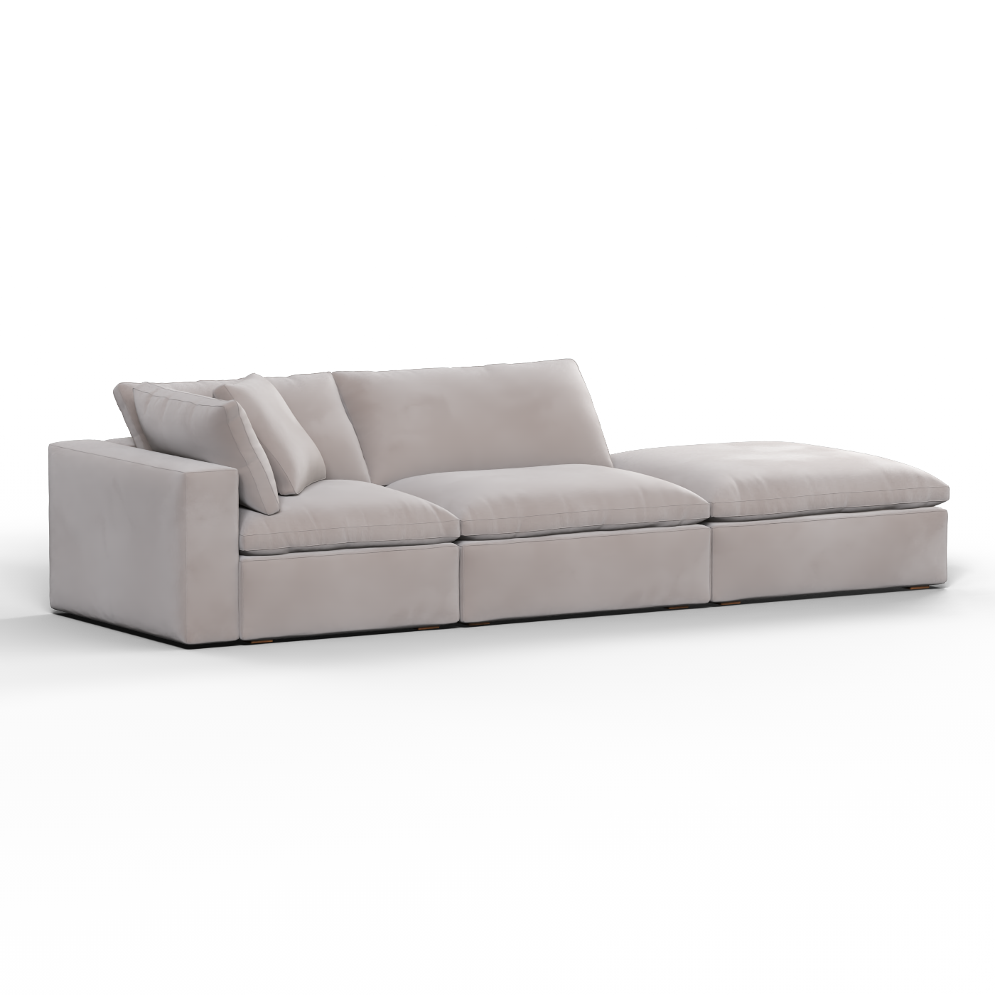 Ari modular corner Sofa with pouffe - Wide fabric range