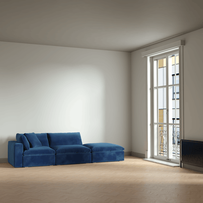 Ari modulares Ecksofa mit Sitzhocker