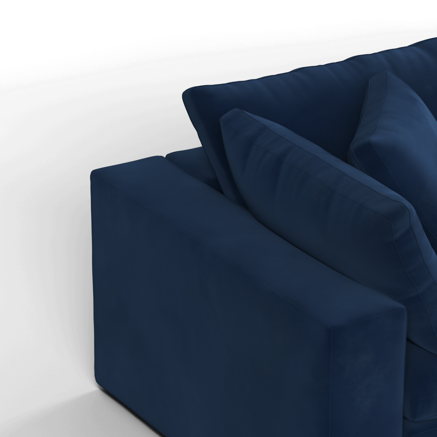 Canapé d'angle modulable Ari avec pouf - Large choix de tissus