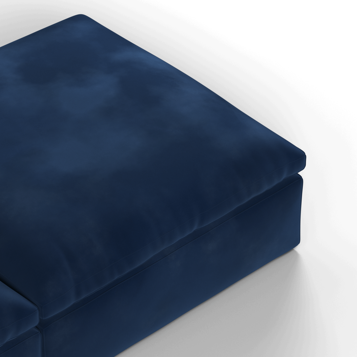 Canapé d'angle modulable Ari avec pouf - Large choix de tissus