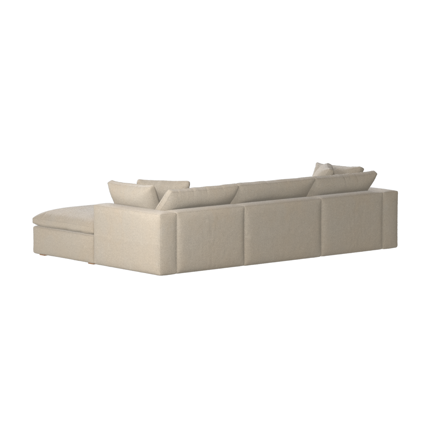 Canapé d'angle modulaire trois places Ari avec personnalisation complète du tissu