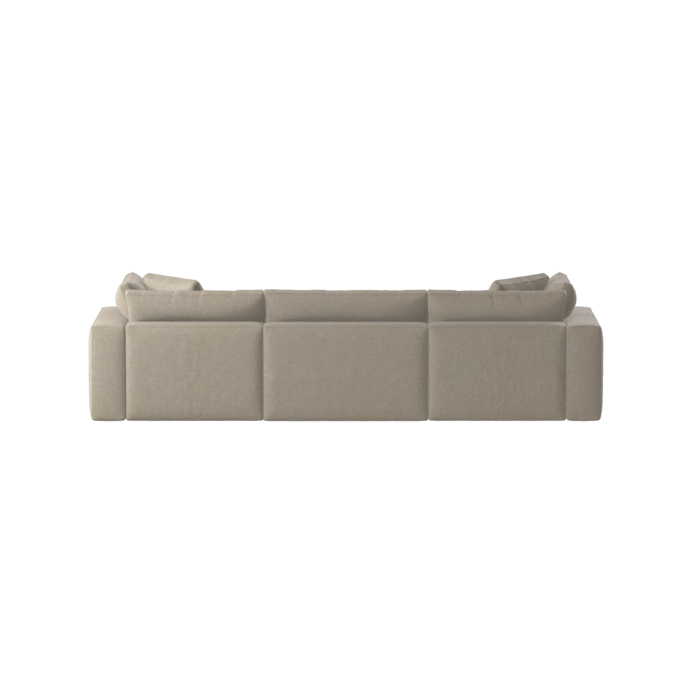 Canapé d'angle modulaire trois places Ari avec personnalisation complète du tissu
