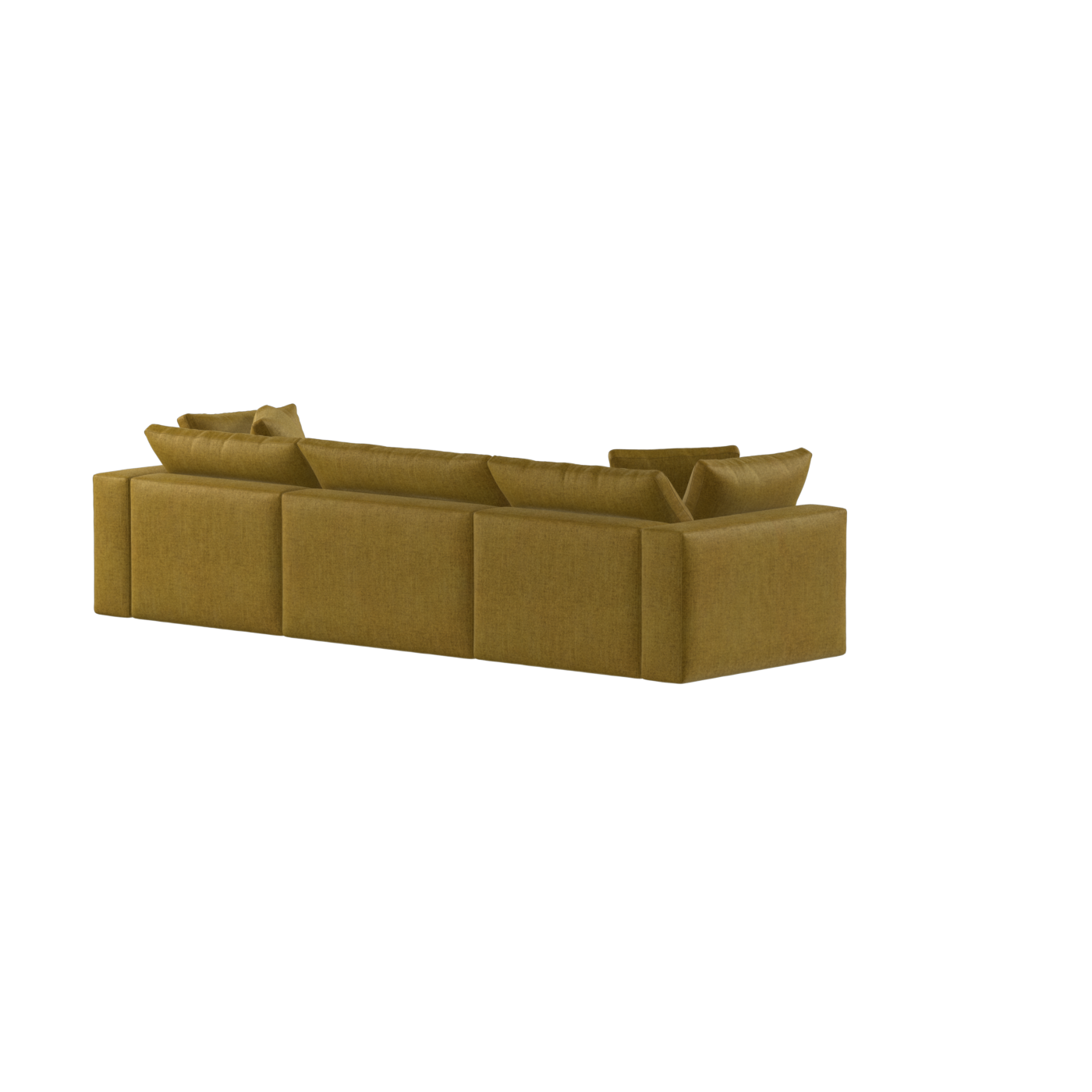 Canapé d'angle modulaire trois places Ari avec personnalisation complète du tissu