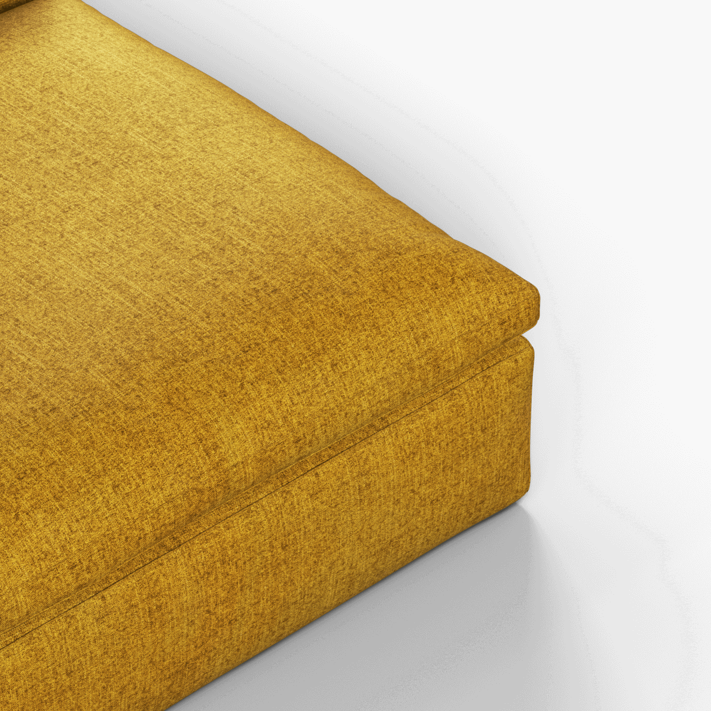 Canapé d'angle modulaire trois places Ari avec personnalisation complète du tissu