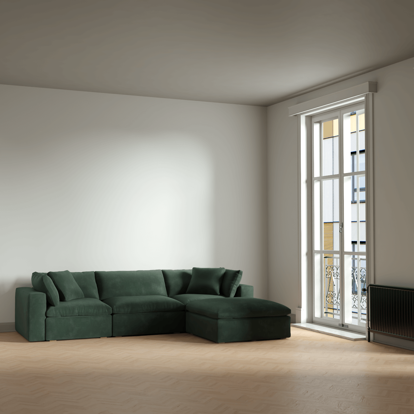 Ari three seater modular corner Sofa With Full Fabric Customisation