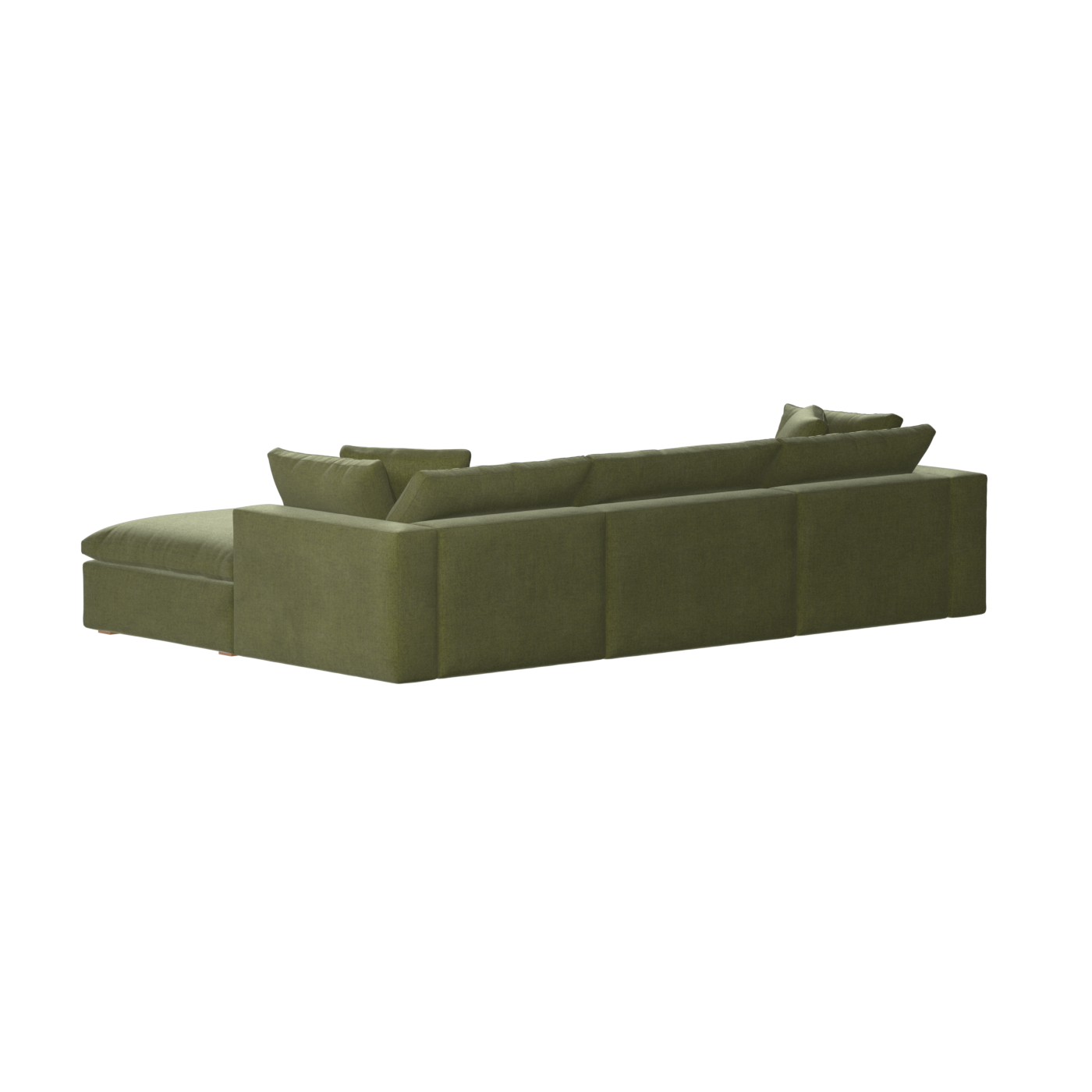 Canapé d'angle modulaire trois places Ari avec personnalisation complète du tissu