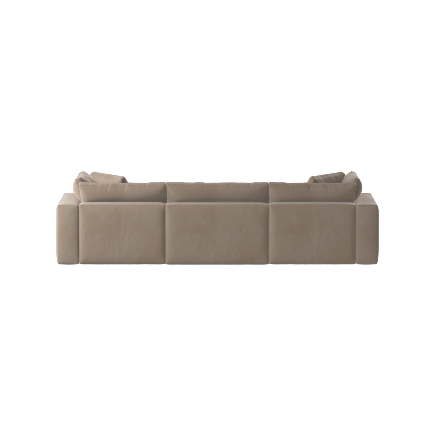 Canapé d'angle modulaire trois places Ari avec personnalisation complète du tissu