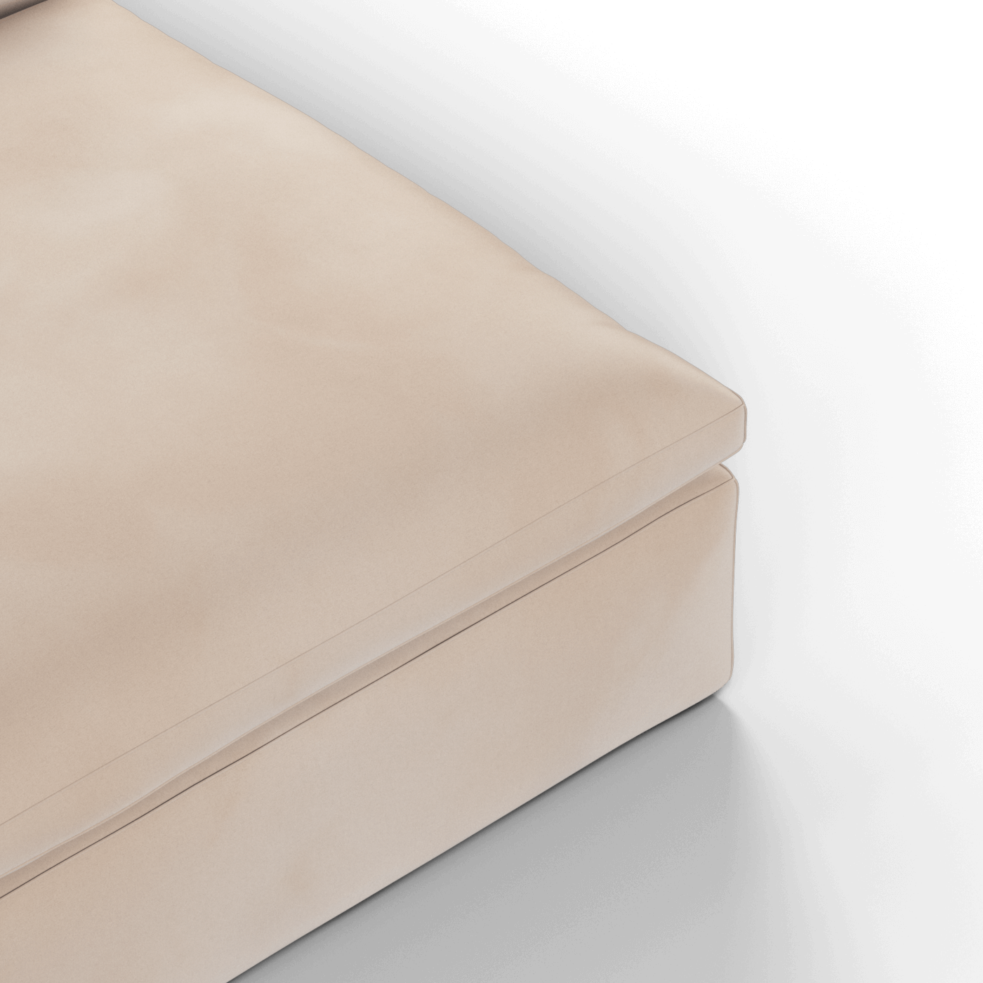 Canapé d'angle modulaire trois places Ari avec personnalisation complète du tissu