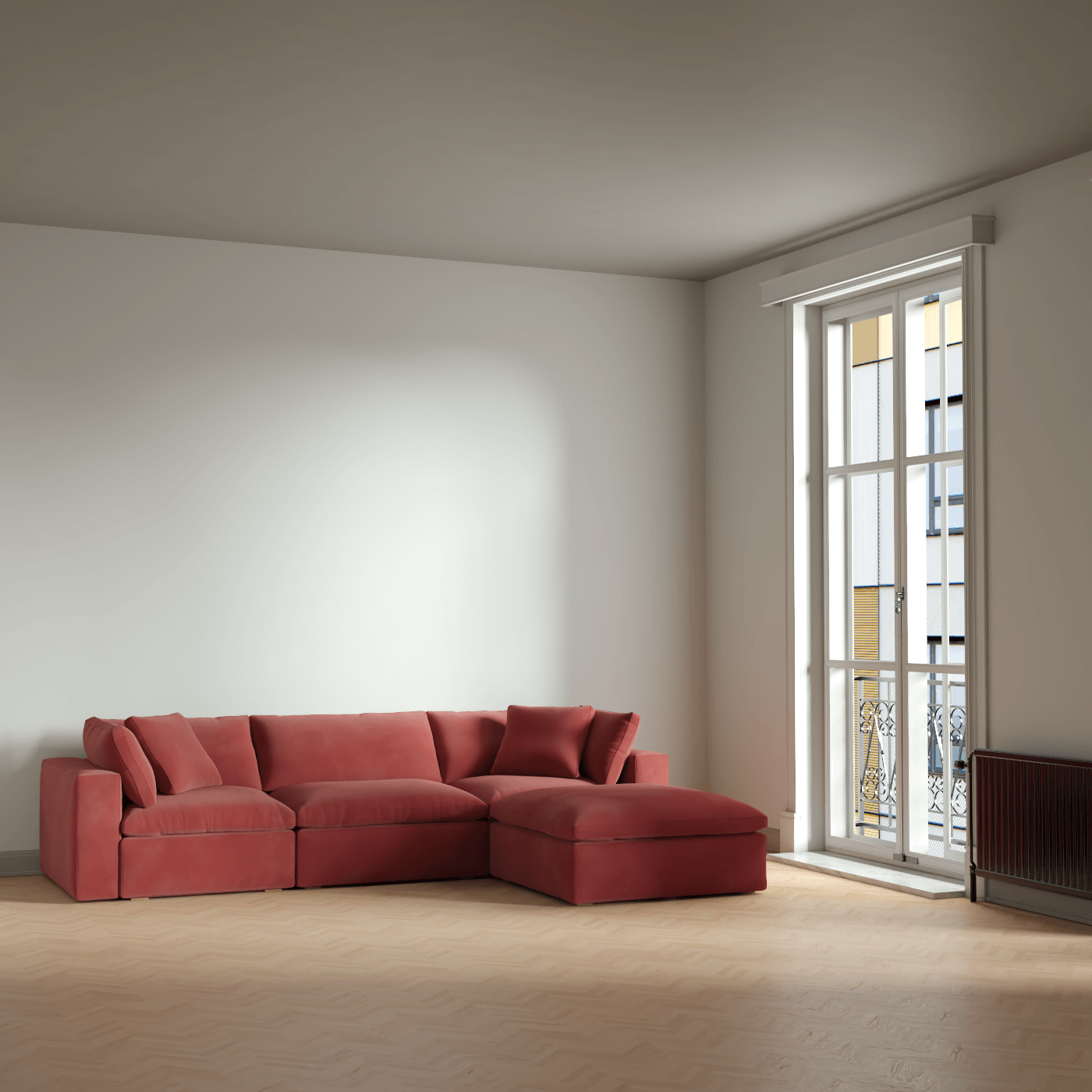 Ari three seater modular corner Sofa With Full Fabric Customisation