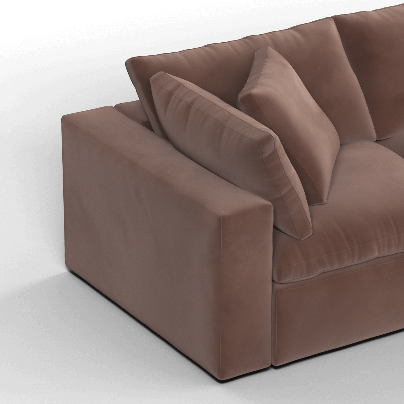 Ari three seater modular corner Sofa With Full Fabric Customisation