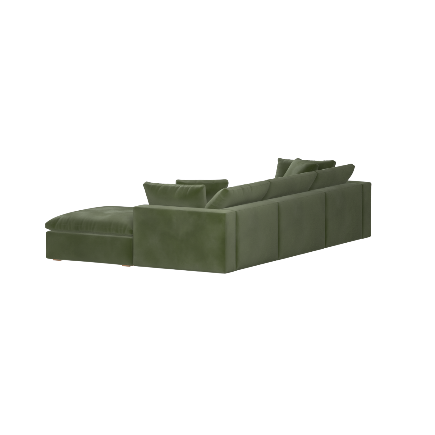 Canapé d'angle modulaire trois places Ari avec personnalisation complète du tissu