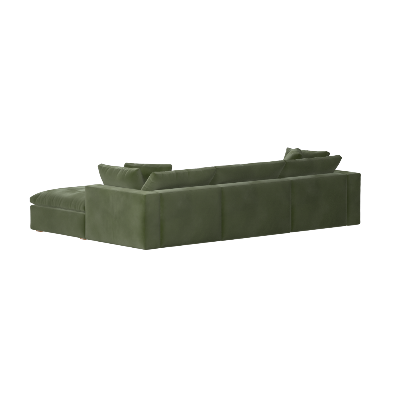 Canapé d'angle modulaire trois places Ari avec personnalisation complète du tissu