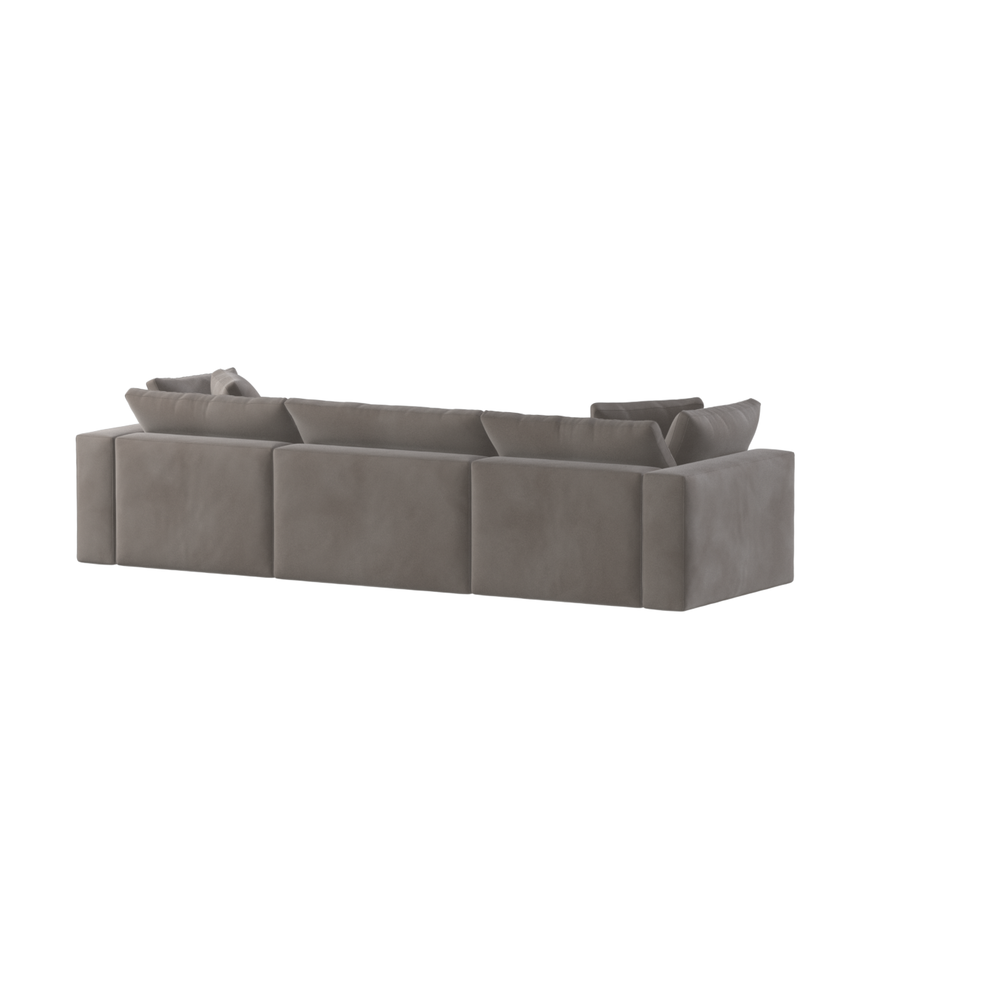 Canapé d'angle modulaire trois places Ari avec personnalisation complète du tissu