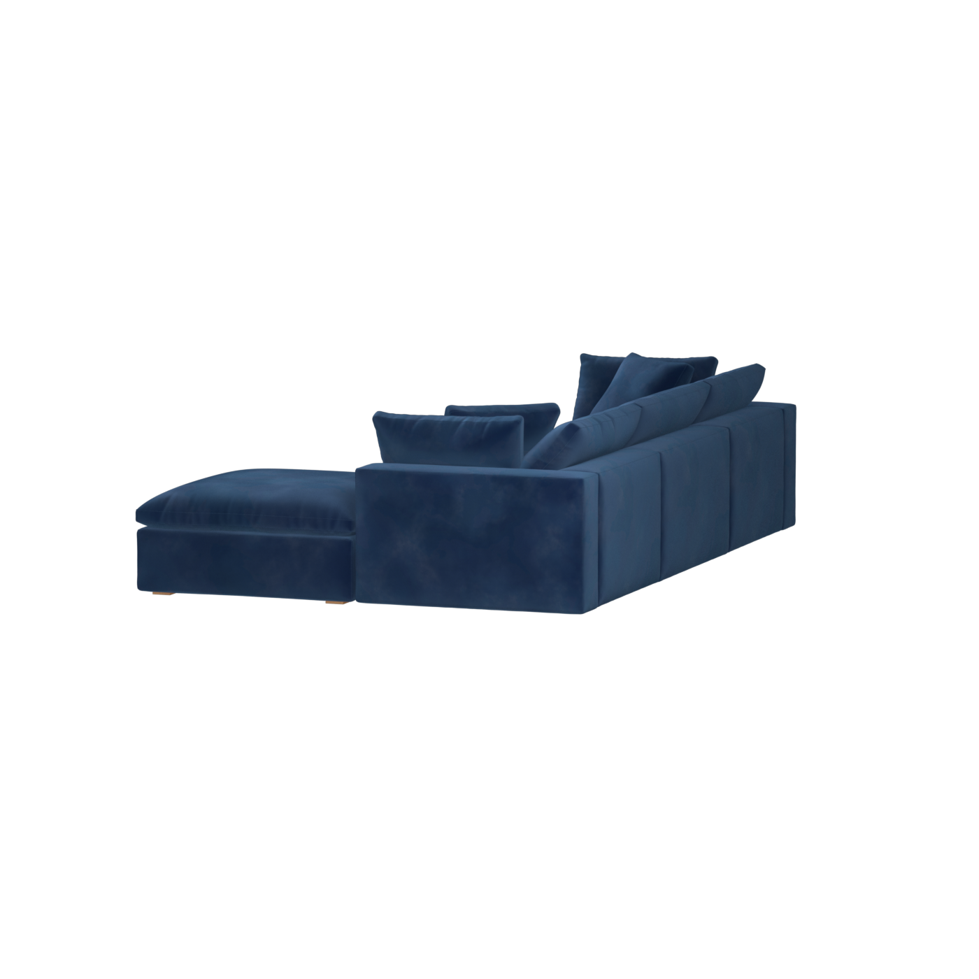 Canapé d'angle modulaire trois places Ari avec personnalisation complète du tissu