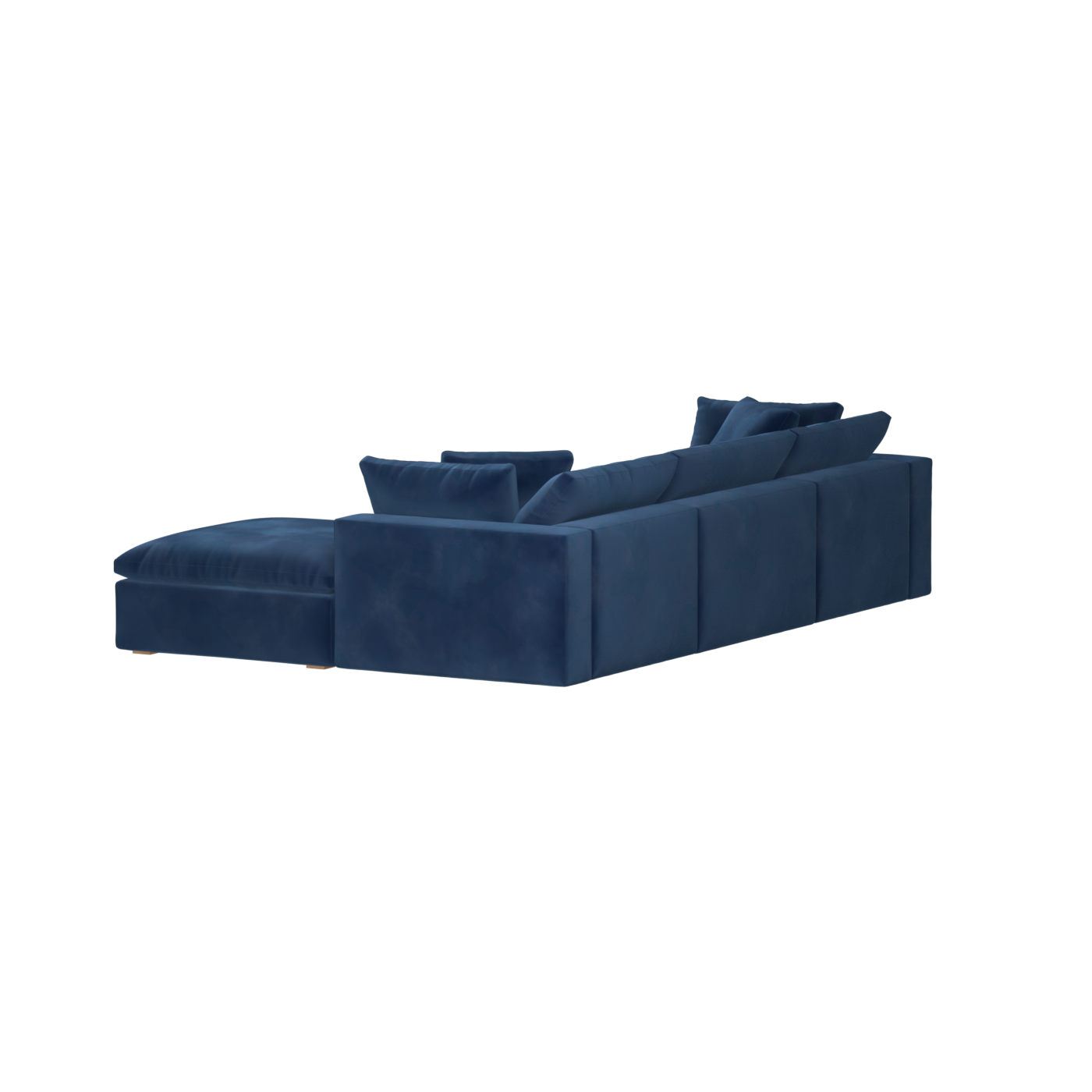Canapé d'angle modulaire trois places Ari avec personnalisation complète du tissu