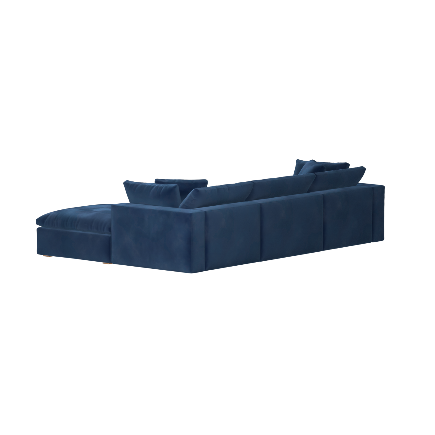 Canapé d'angle modulaire trois places Ari avec personnalisation complète du tissu