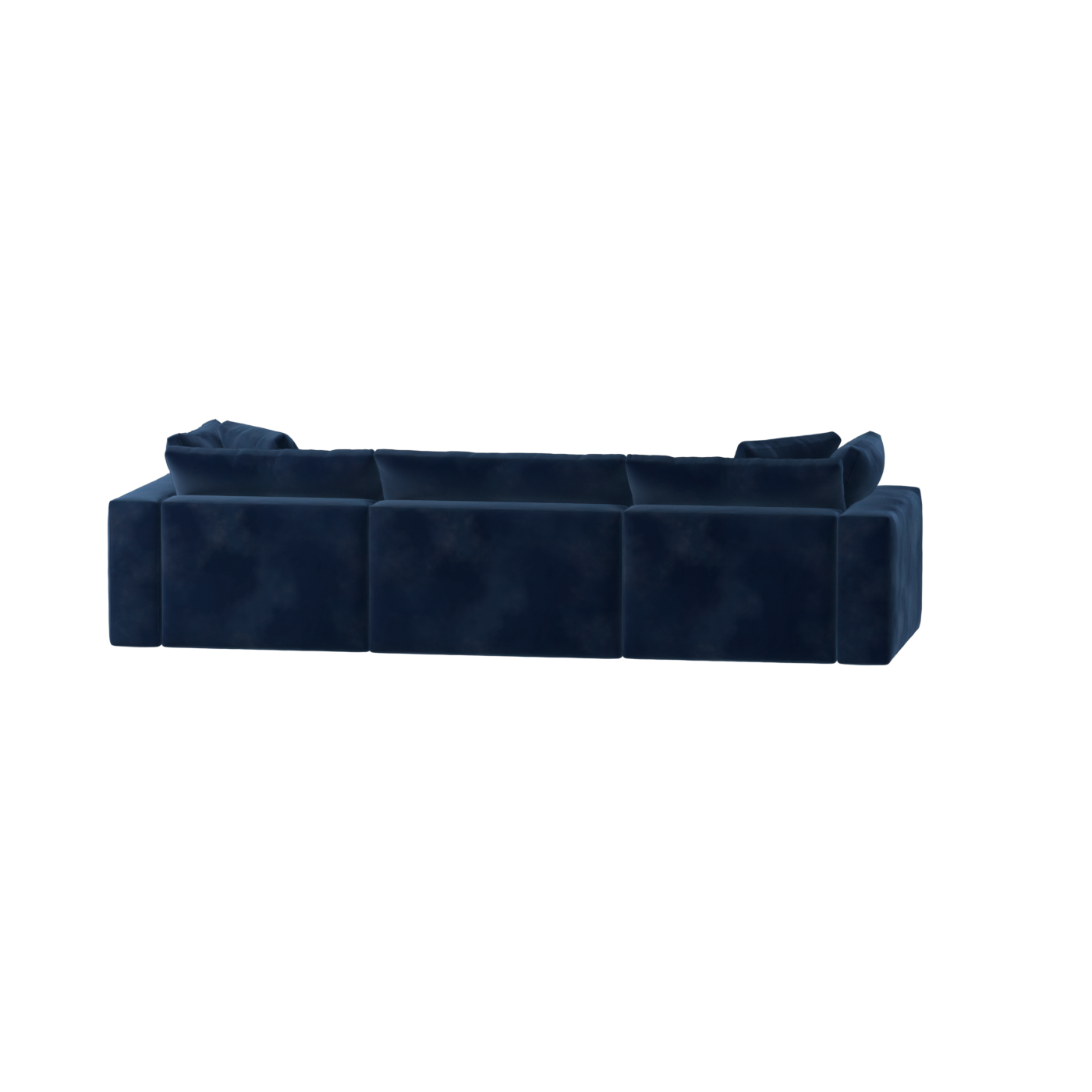Canapé d'angle modulaire trois places Ari avec personnalisation complète du tissu