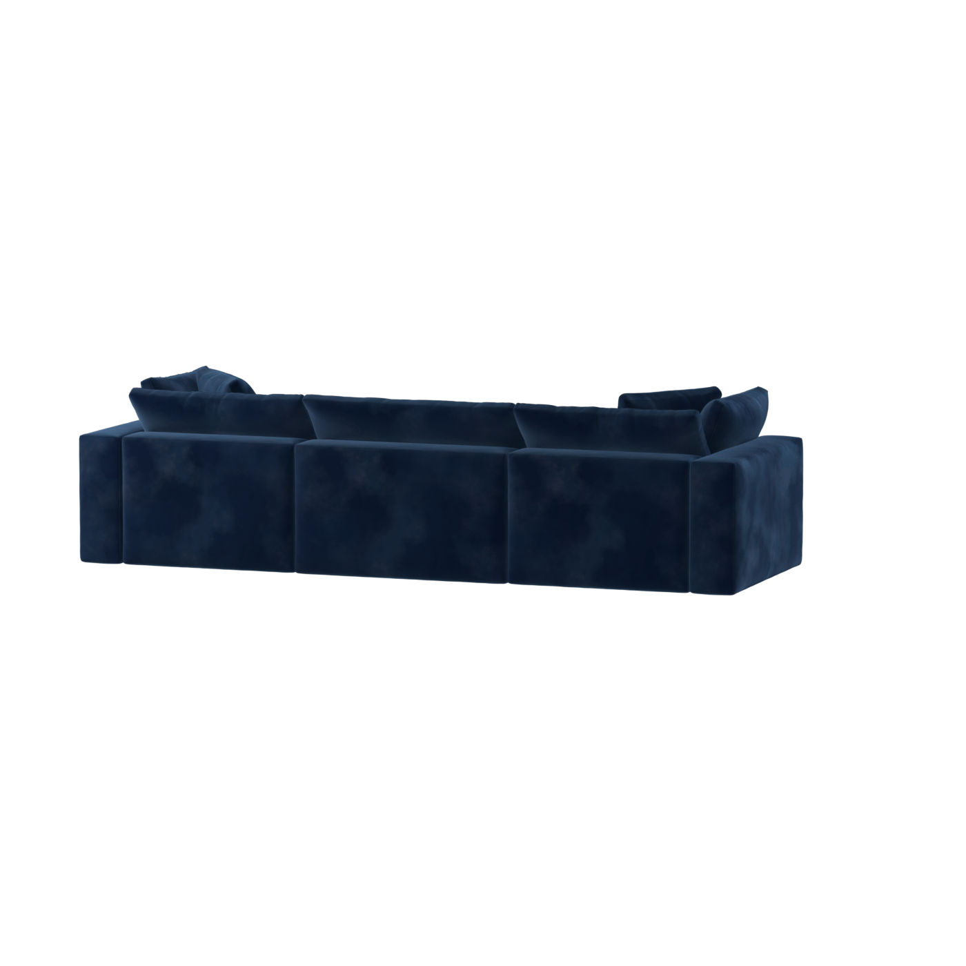 Canapé d'angle modulaire trois places Ari avec personnalisation complète du tissu