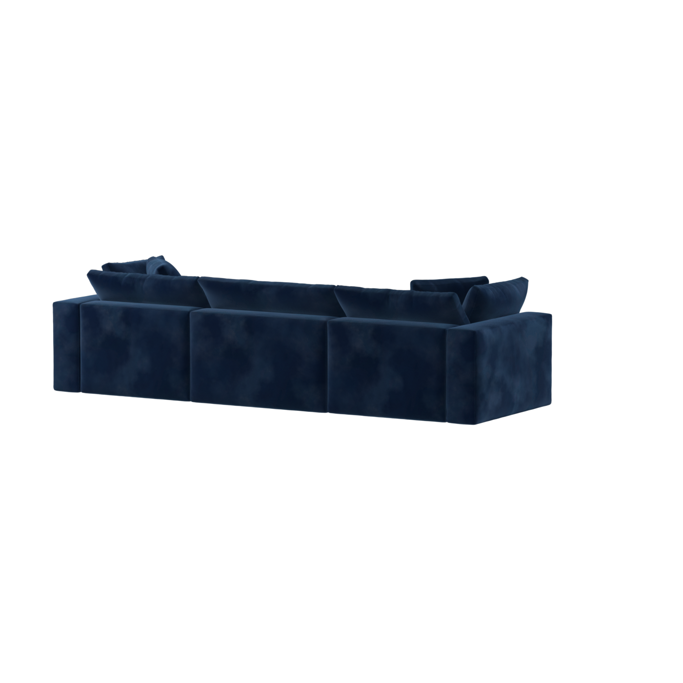 Canapé d'angle modulaire trois places Ari avec personnalisation complète du tissu