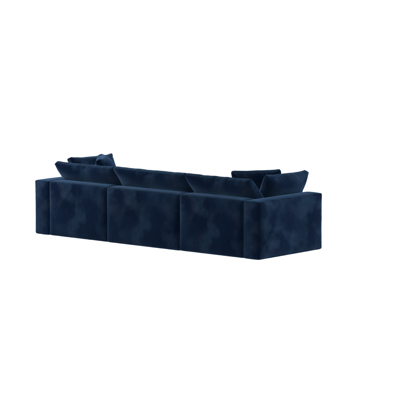 Canapé d'angle modulaire trois places Ari avec personnalisation complète du tissu