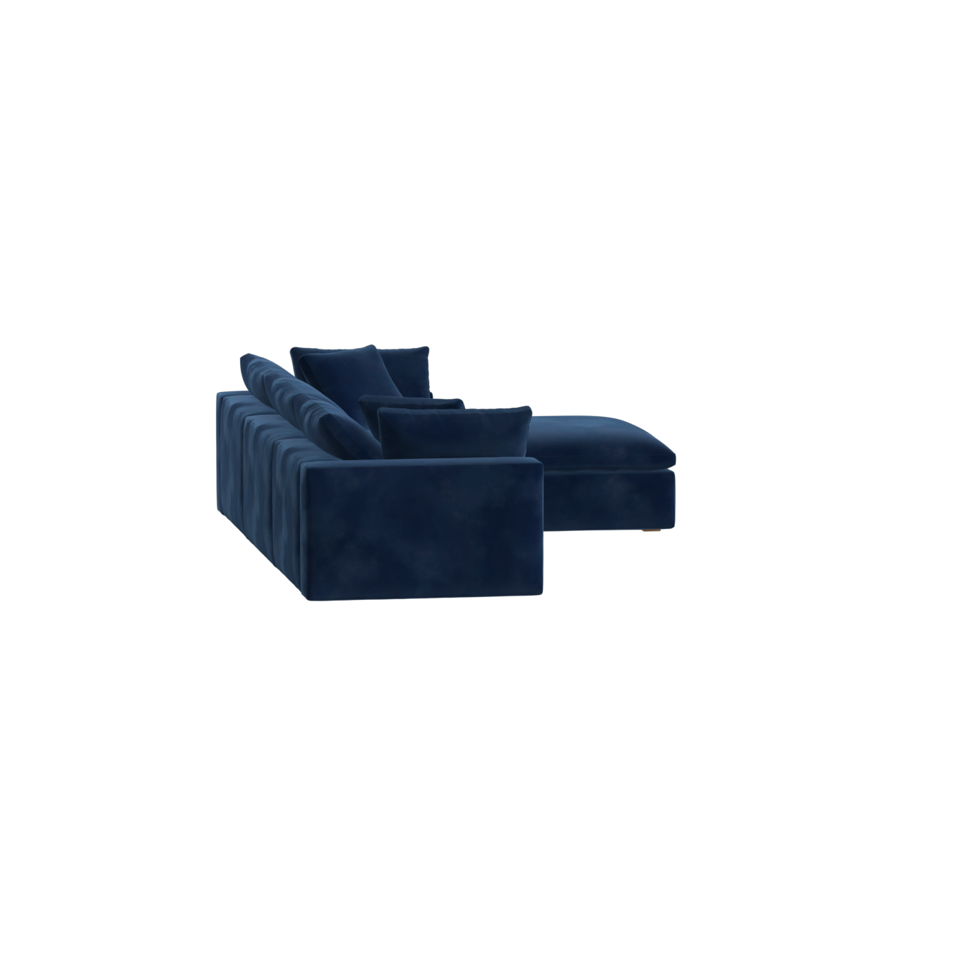 Canapé d'angle modulaire trois places Ari avec personnalisation complète du tissu