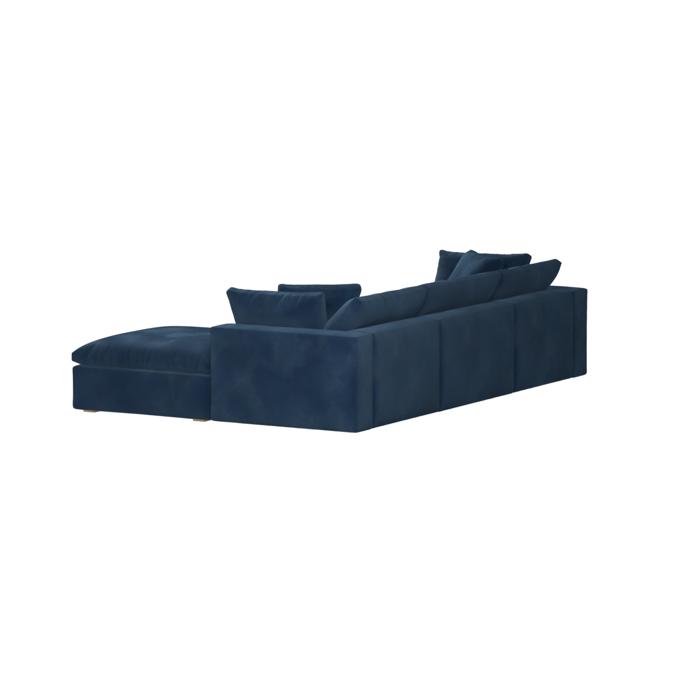 Canapé d'angle modulaire trois places Ari avec personnalisation complète du tissu