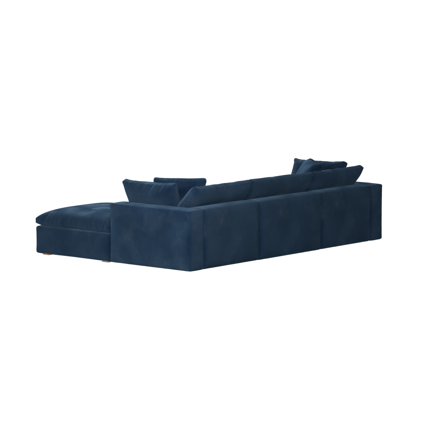 Canapé d'angle modulaire trois places Ari avec personnalisation complète du tissu