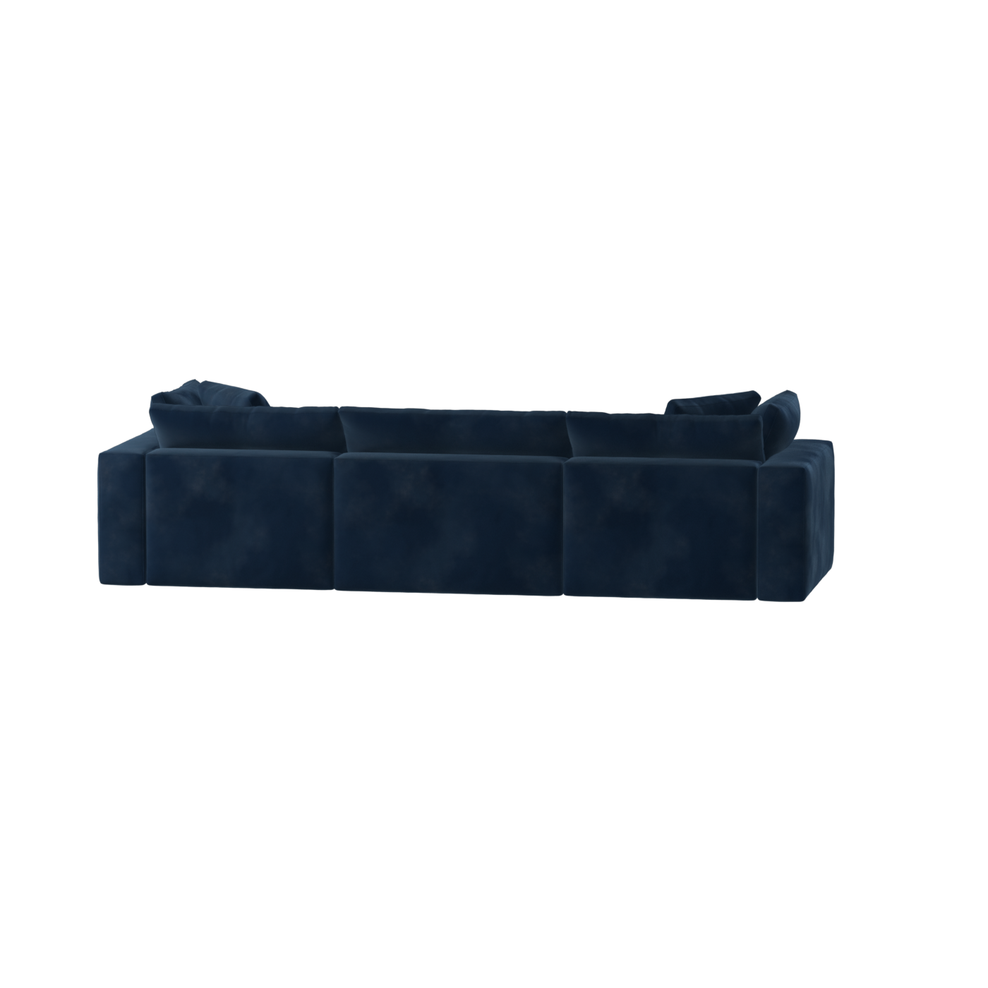 Canapé d'angle modulaire trois places Ari avec personnalisation complète du tissu