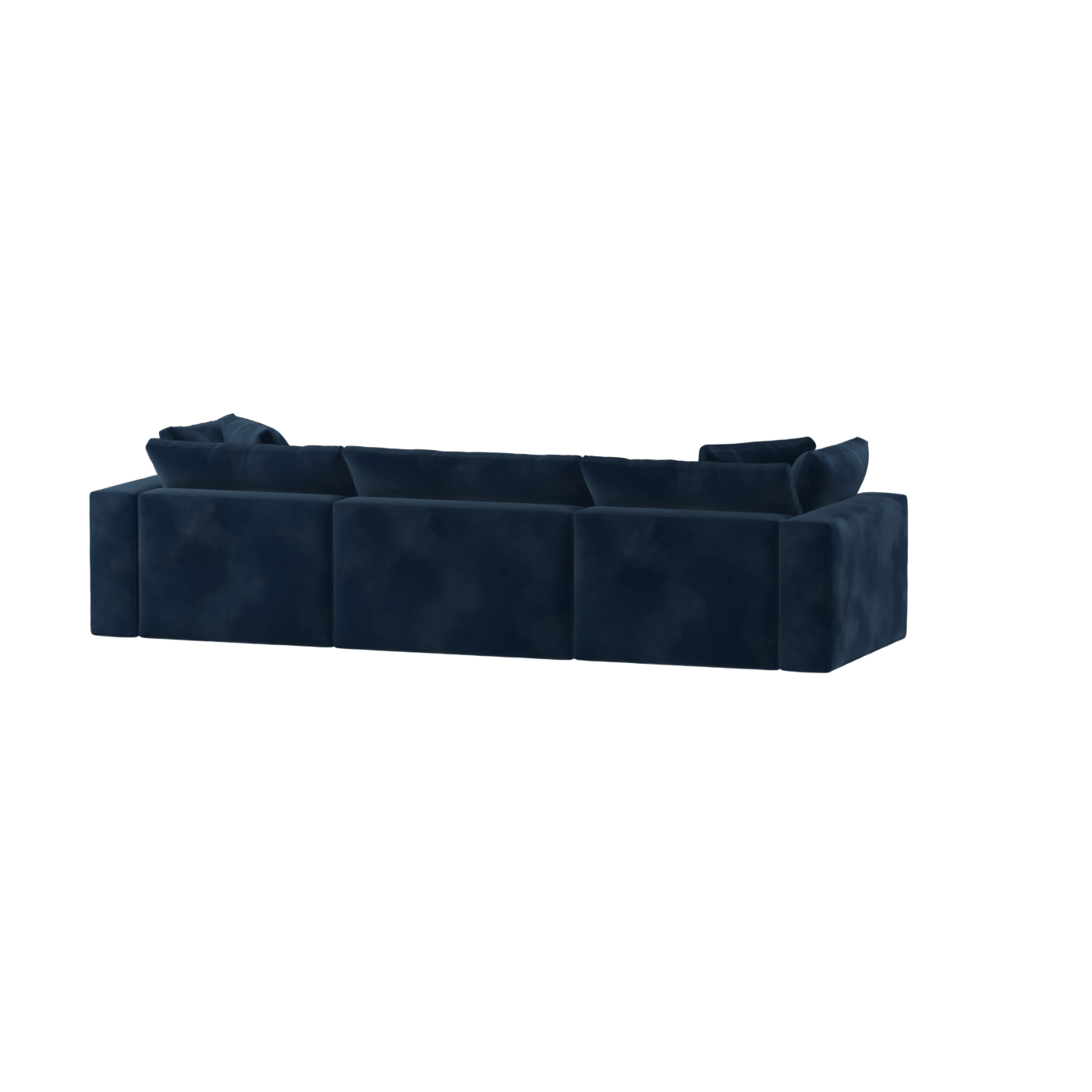 Canapé d'angle modulaire trois places Ari avec personnalisation complète du tissu