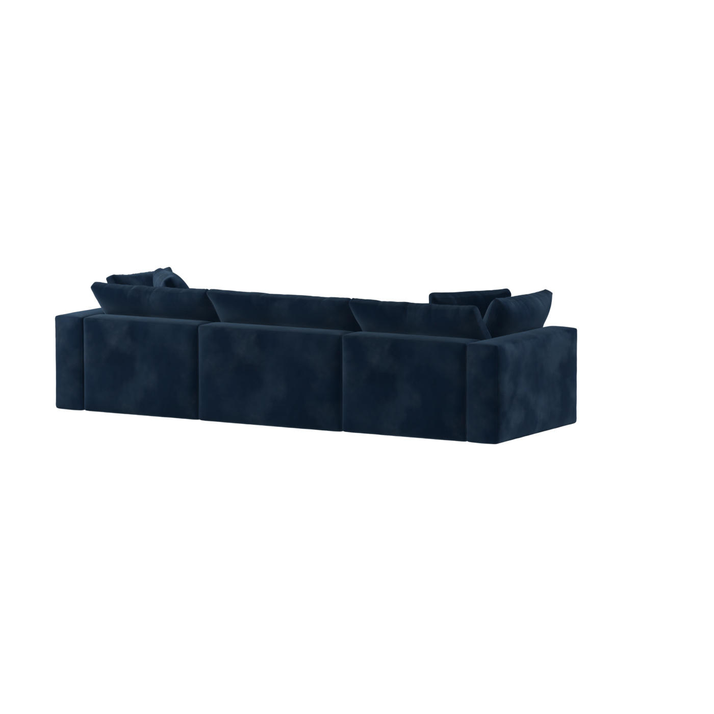 Canapé d'angle modulaire trois places Ari avec personnalisation complète du tissu