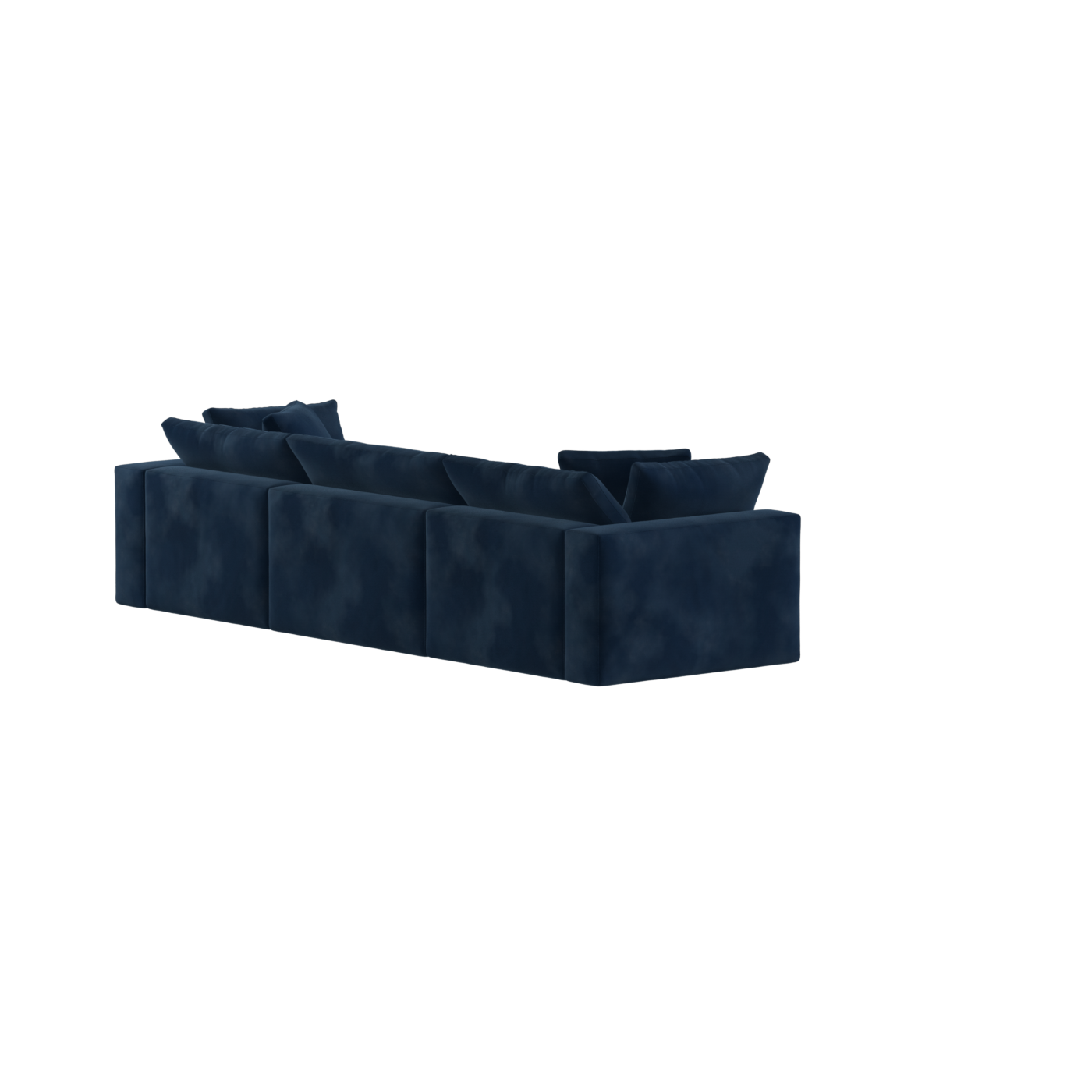 Canapé d'angle modulaire trois places Ari avec personnalisation complète du tissu