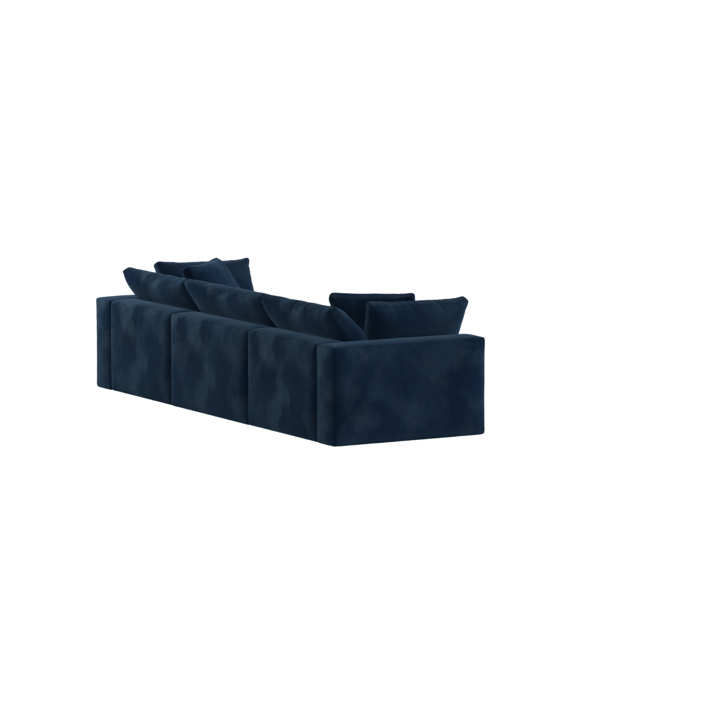 Canapé d'angle modulaire trois places Ari avec personnalisation complète du tissu