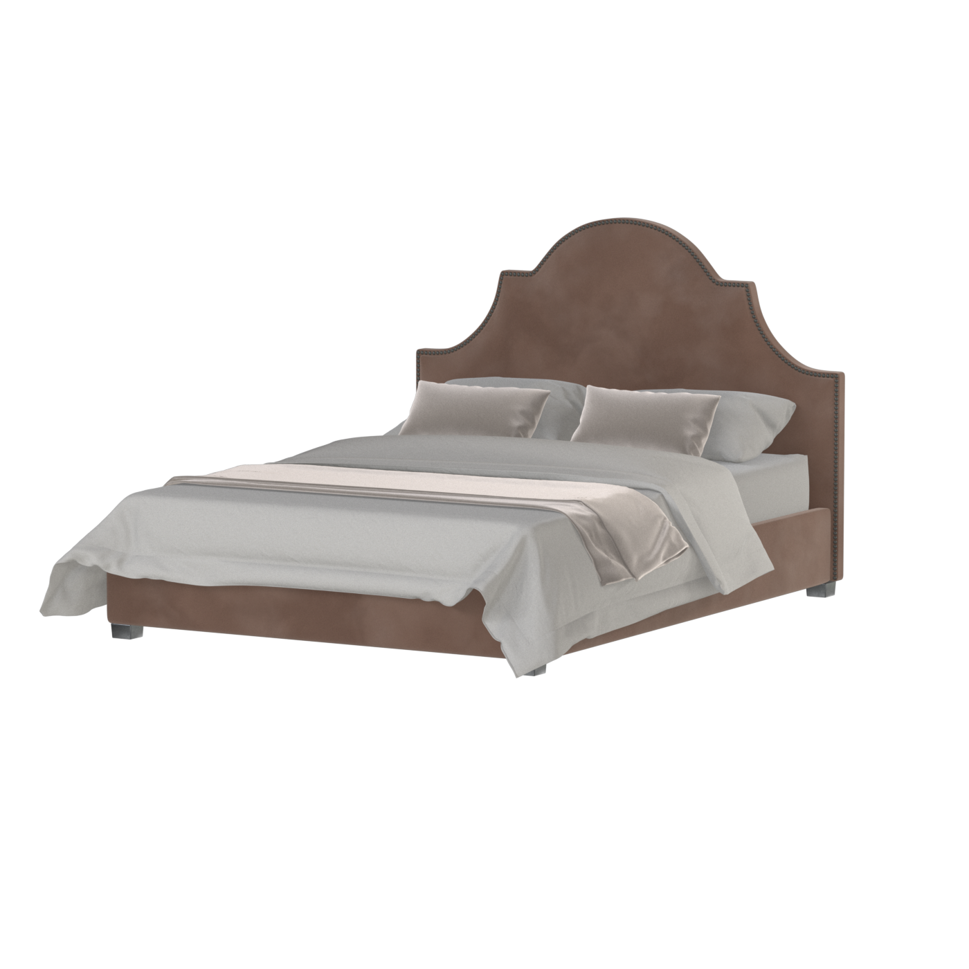 Ariana Double Bed with Elegant Headboard