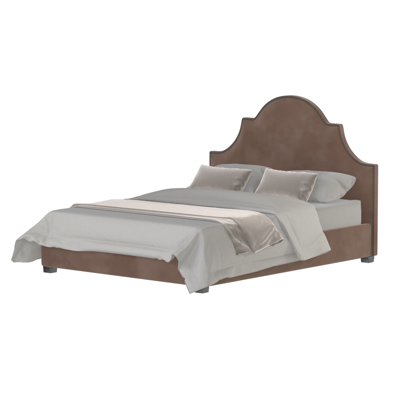 Ariana Double Bed with Elegant Headboard