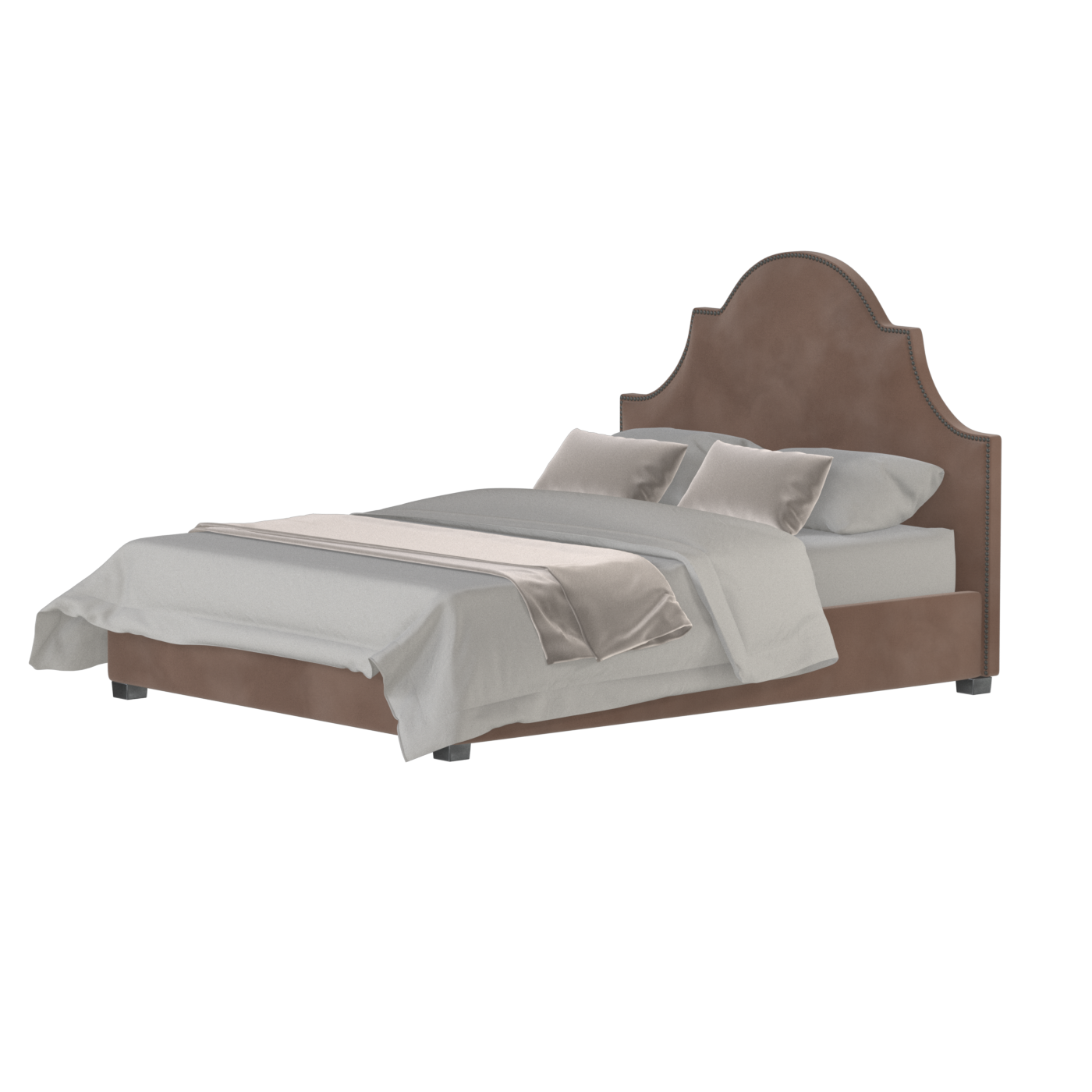 Ariana Double Bed with Elegant Headboard