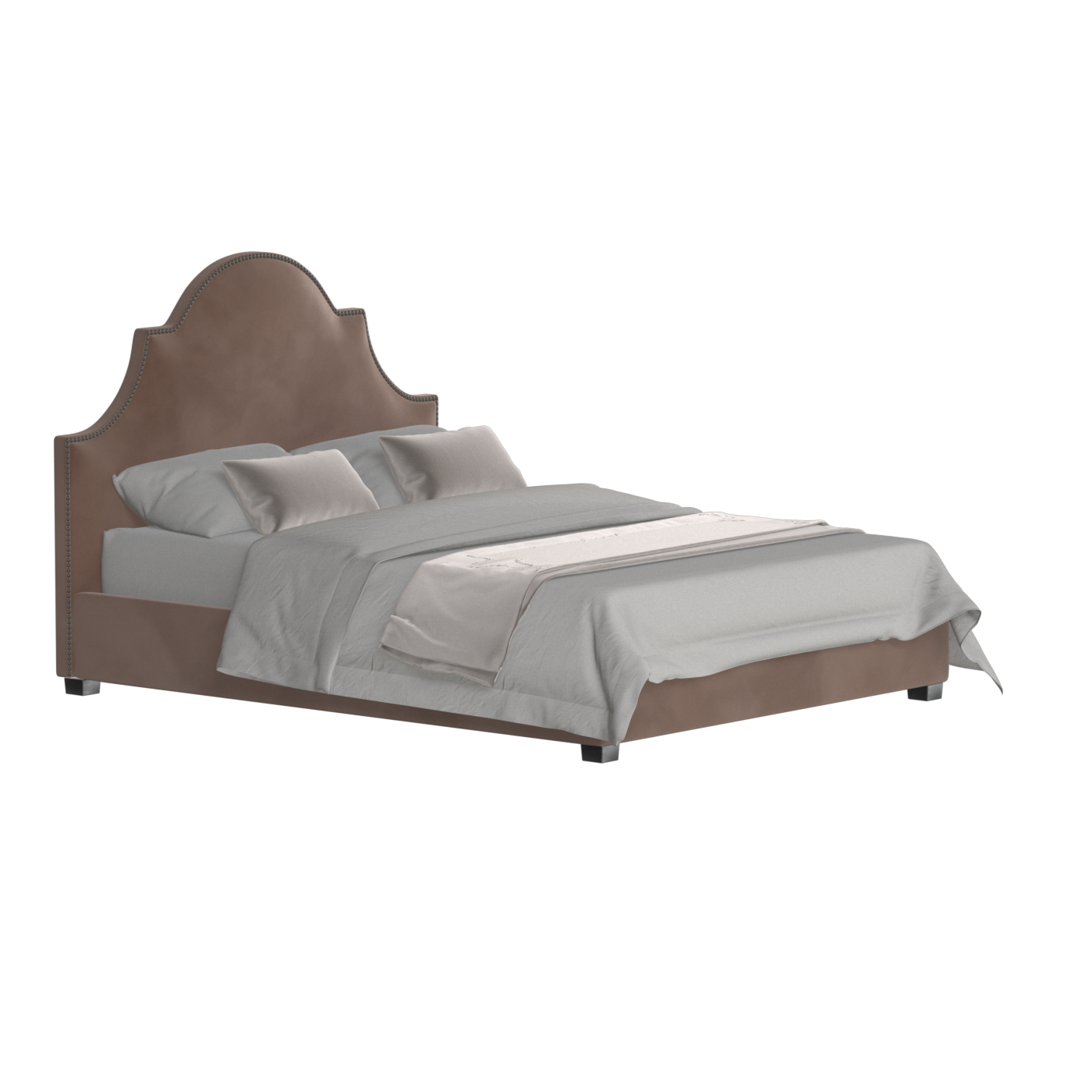 Ariana Double Bed with Elegant Headboard