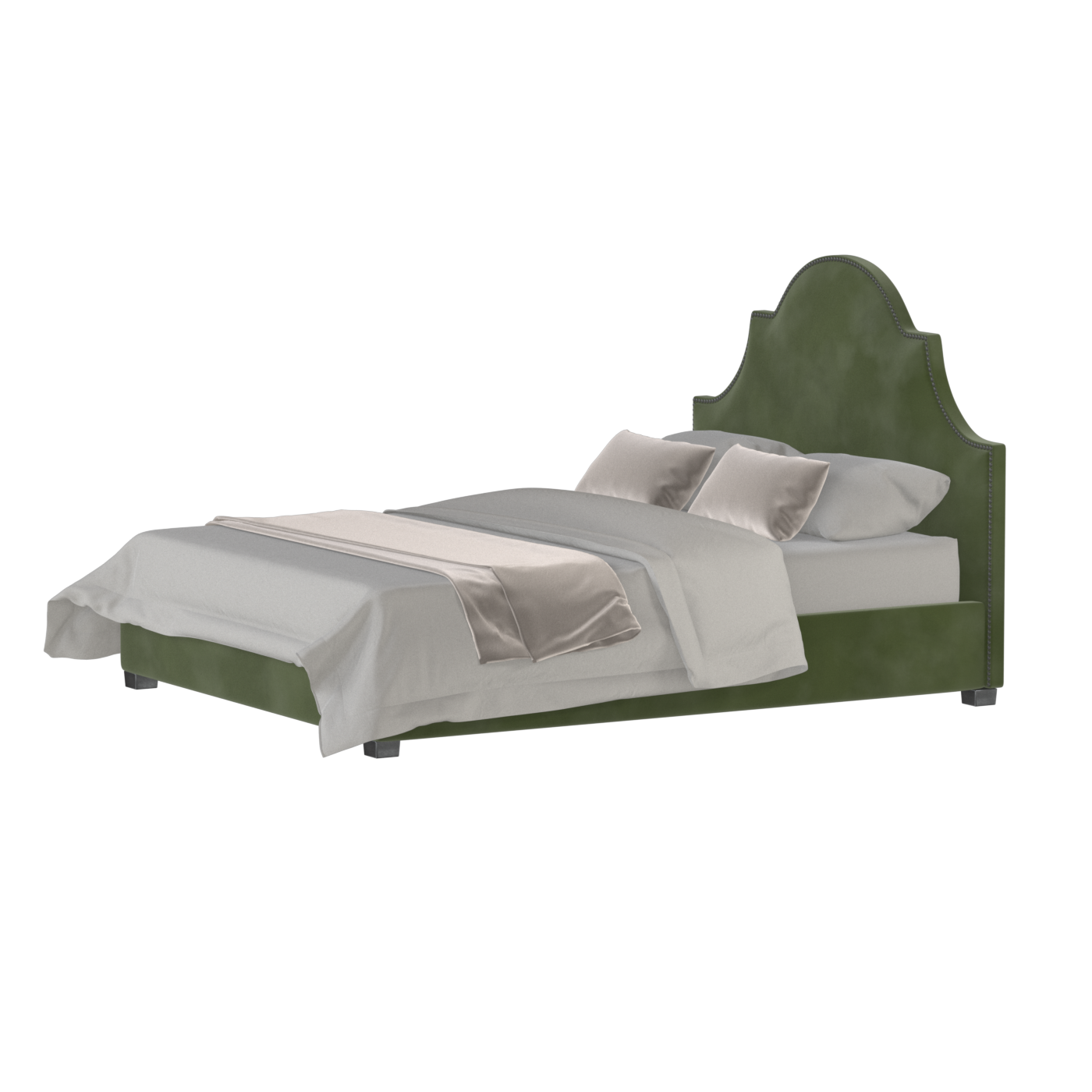 Ariana Double Bed with Elegant Headboard