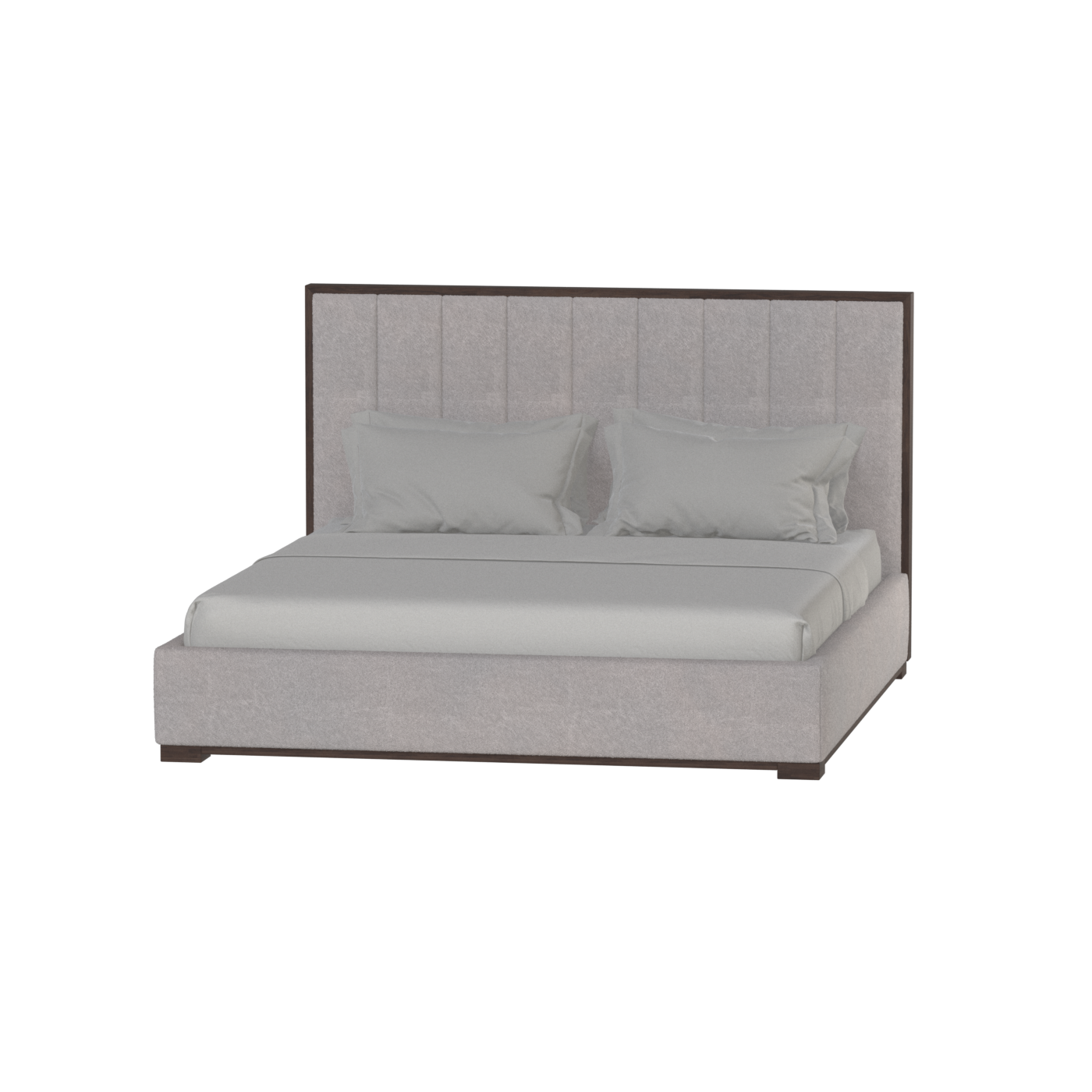 Ava Bed with Framed Vertical Headboard Panels