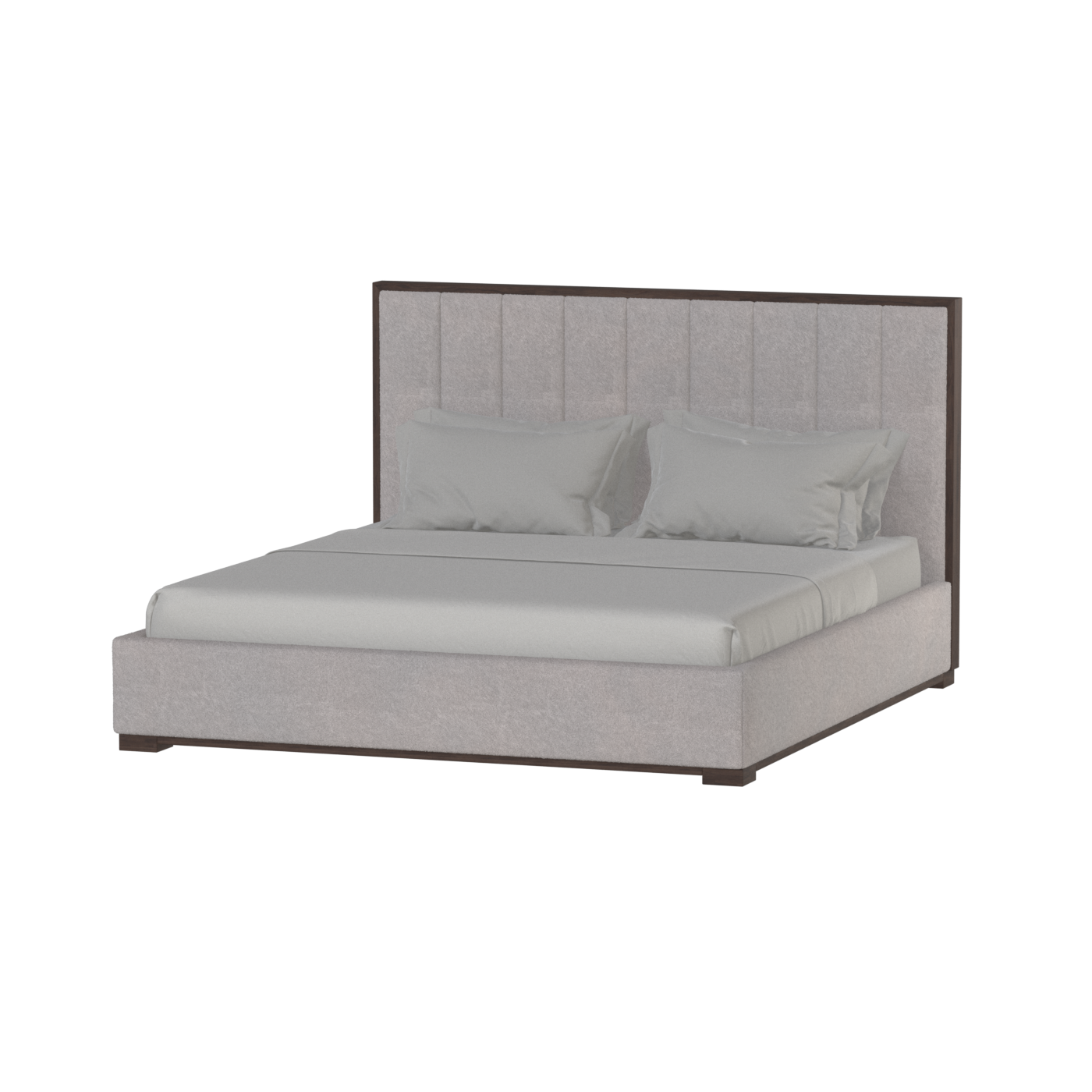 Ava Bed with Framed Vertical Headboard Panels
