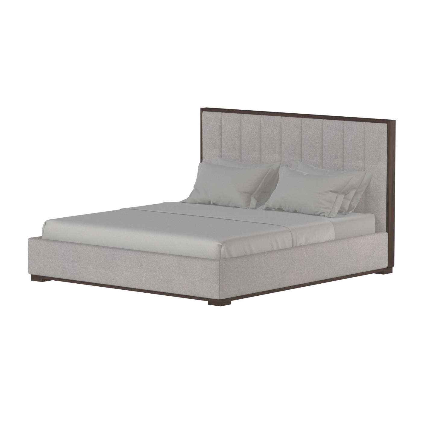 Ava Bed with Framed Vertical Headboard Panels