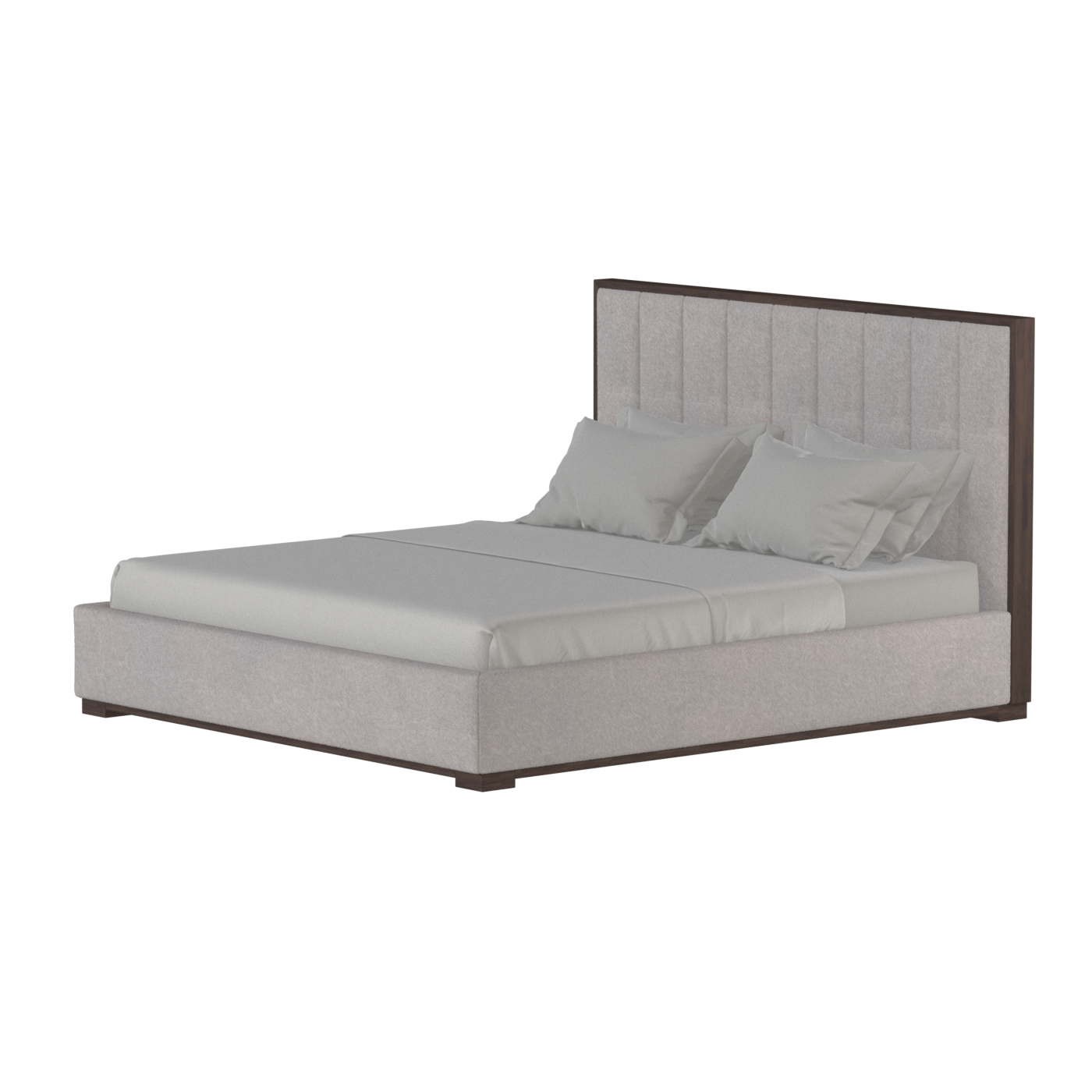 Ava Bed with Framed Vertical Headboard Panels
