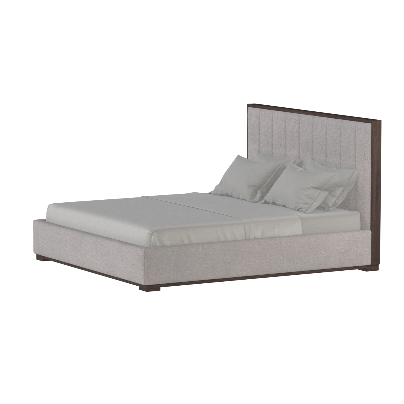 Ava Bed with Framed Vertical Headboard Panels