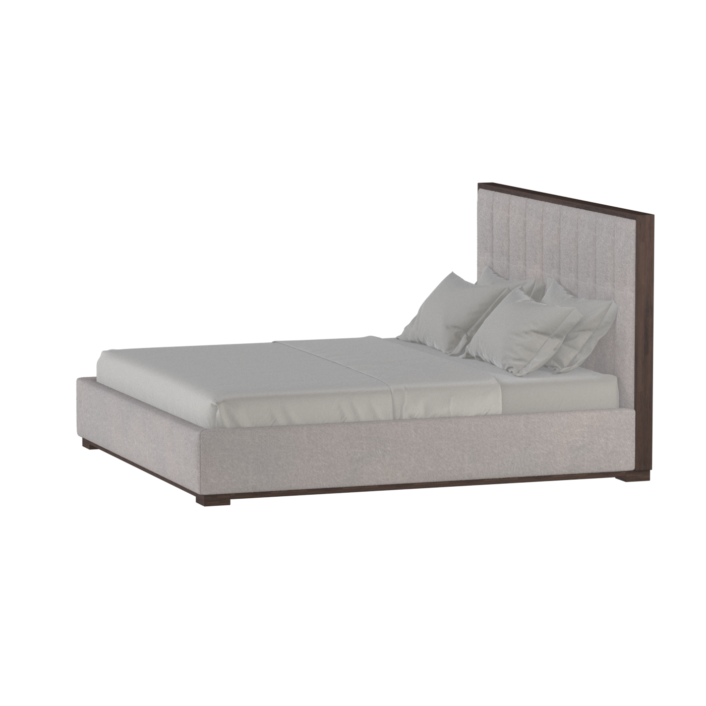 Ava Bed with Framed Vertical Headboard Panels